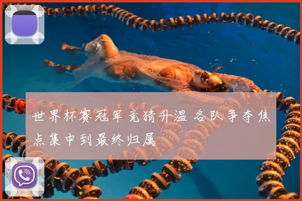 世界杯赛冠军竞猜升温 各队争夺焦点集中到最终归属